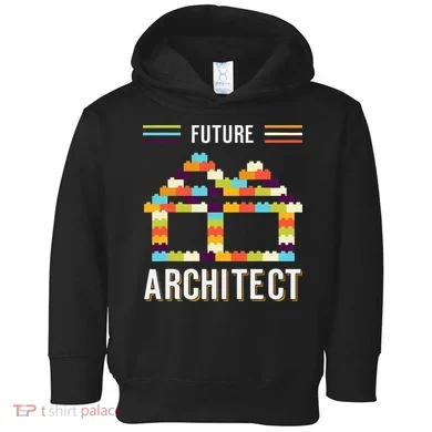Future Architect Building Blocks Brick Gift for Cute  Toddler Hoodie
