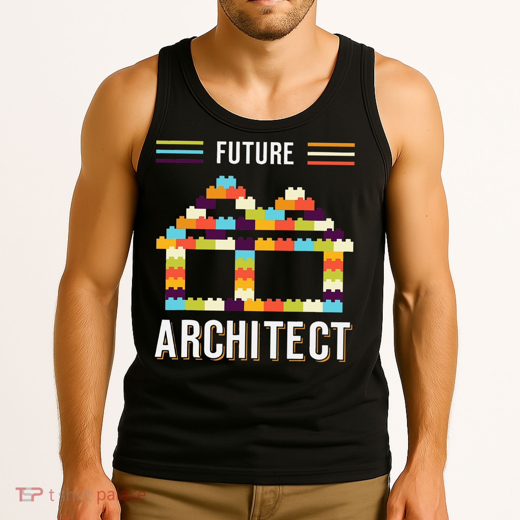 Future Architect Building Blocks Brick Gift for Cute  Tank Top