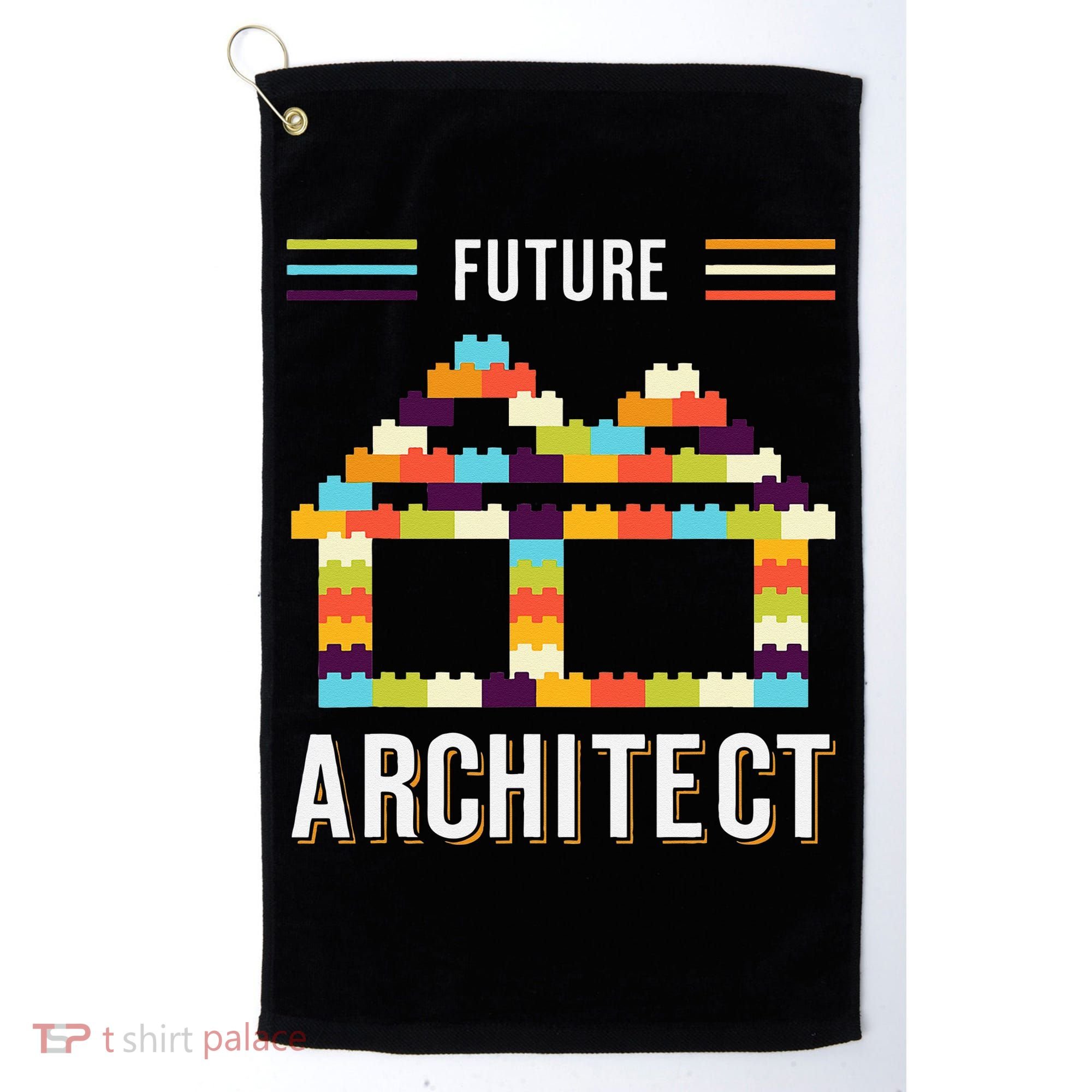 Future Architect Building Blocks Brick Gift for Cute  Golf Towel