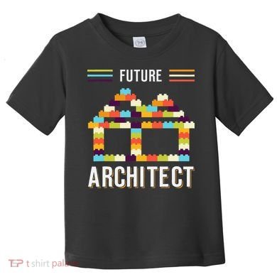 Future Architect Building Blocks Brick Gift for Cute  Toddler T-Shirt