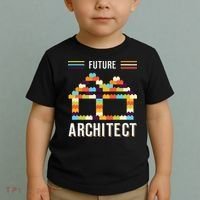Future Architect Building Blocks Brick Gift for Cute  Toddler T-Shirt thumb 2