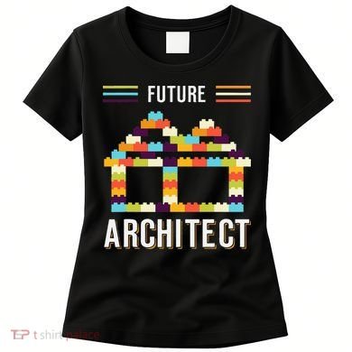 Future Architect Building Blocks Brick Gift for Cute  Women's T-Shirt