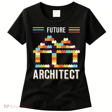 Future Architect Building Blocks Brick Gift for Cute  Women's T-Shirt