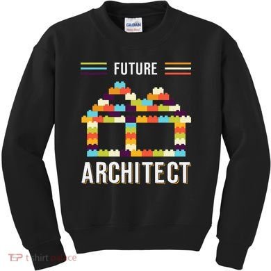 Future Architect Building Blocks Brick Gift for Cute  Kids Sweatshirt