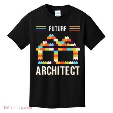 Future Architect Building Blocks Brick Gift for Cute  Kids T-Shirt