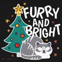 Furry And Bright Funny Cute Christmas Cat Coaster thumb 2