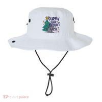 Furry And Bright Funny Cute Christmas Cat Bucket Hat thumb 0