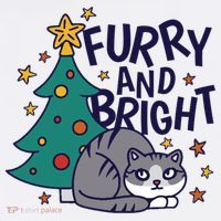 Furry And Bright Funny Cute Christmas Cat Women's T-Shirt thumb 6