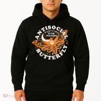 Funny Antisocial Butterfly Moth Partying In The Shadows Hoodie thumb 2