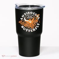 Funny Antisocial Butterfly Moth Partying In The Shadows Tumbler thumb 0