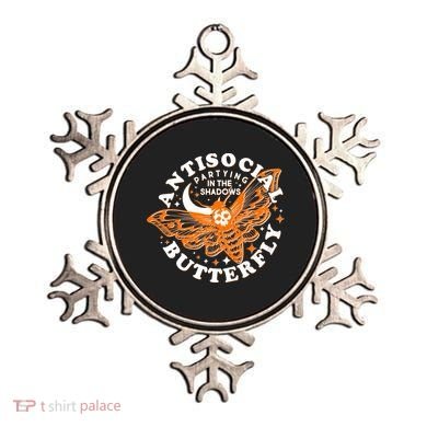Funny Antisocial Butterfly Moth Partying In The Shadows Ornament
