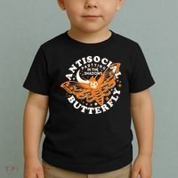 Funny Antisocial Butterfly Moth Partying In The Shadows Toddler T-Shirt thumb 2