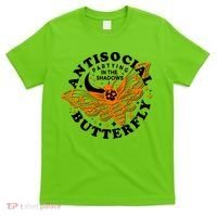 Funny Antisocial Butterfly Moth Partying In The Shadows T-Shirt thumb 0