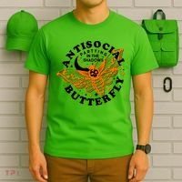 Funny Antisocial Butterfly Moth Partying In The Shadows T-Shirt thumb 6