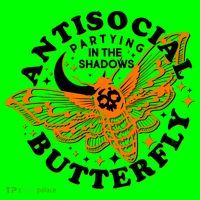 Funny Antisocial Butterfly Moth Partying In The Shadows T-Shirt thumb 7