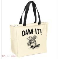 Funny Animal Beaver Dam It Tote Bag thumb 2
