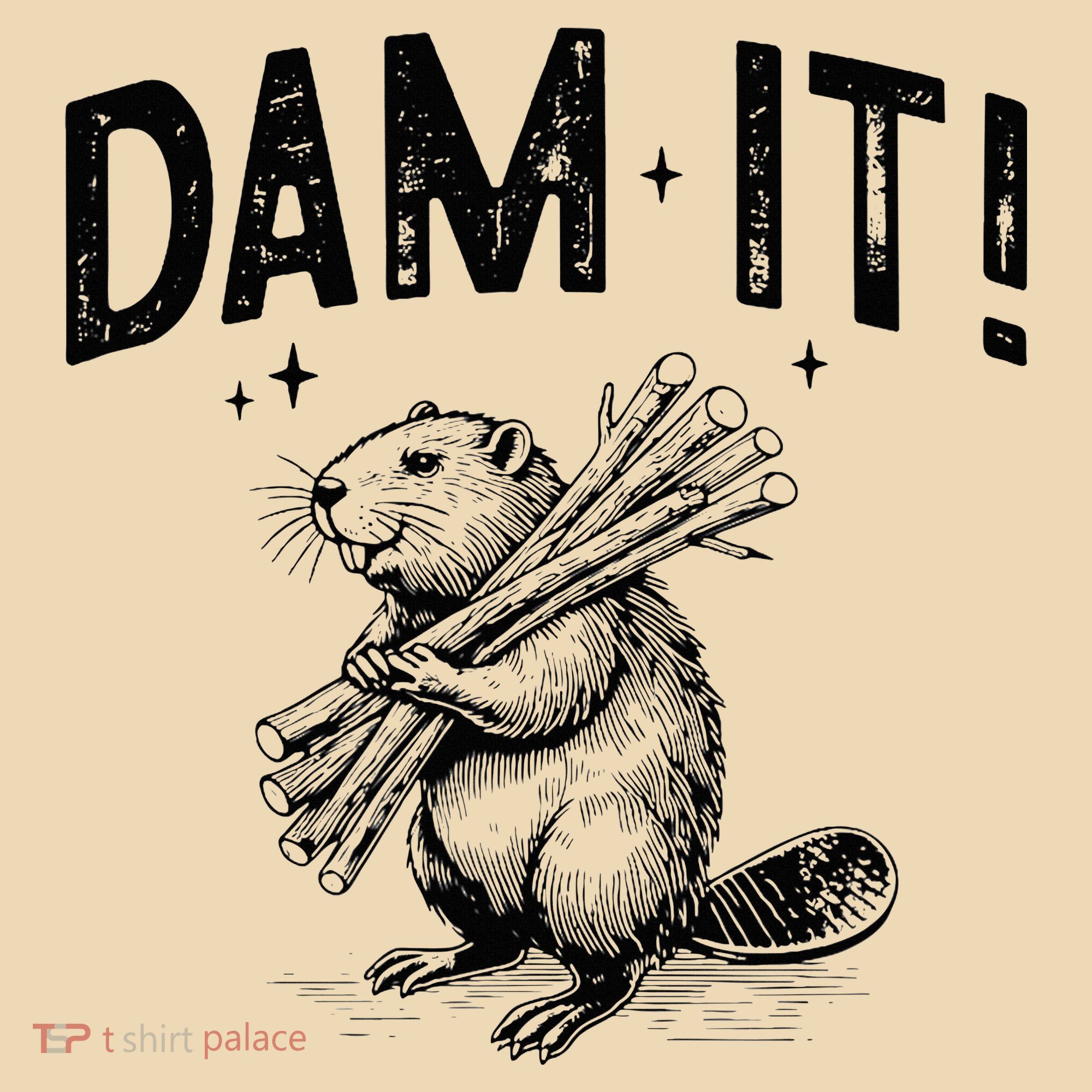 Funny Animal Beaver Dam It Tote Bag