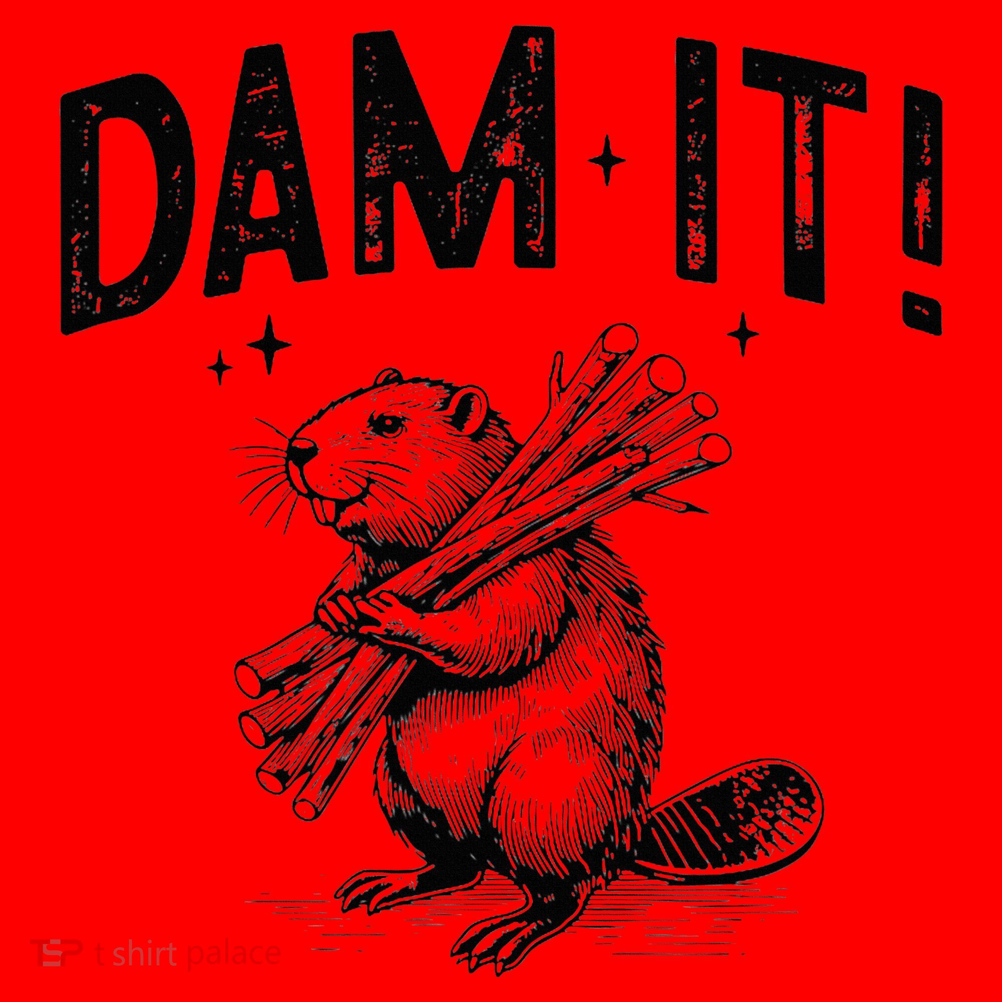 Funny Animal Beaver Dam It Santa Hat