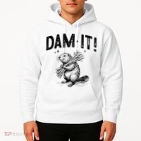 Funny Animal Beaver Dam It Hoodie thumb 2