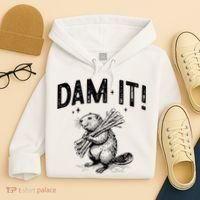 Funny Animal Beaver Dam It Hoodie thumb 4