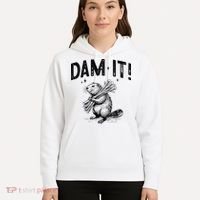 Funny Animal Beaver Dam It Hoodie thumb 5