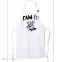 Funny Animal Beaver Dam It Apron thumb 0