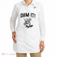 Funny Animal Beaver Dam It Apron thumb 2
