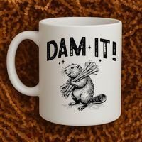 Funny Animal Beaver Dam It Coffee Mug thumb 2