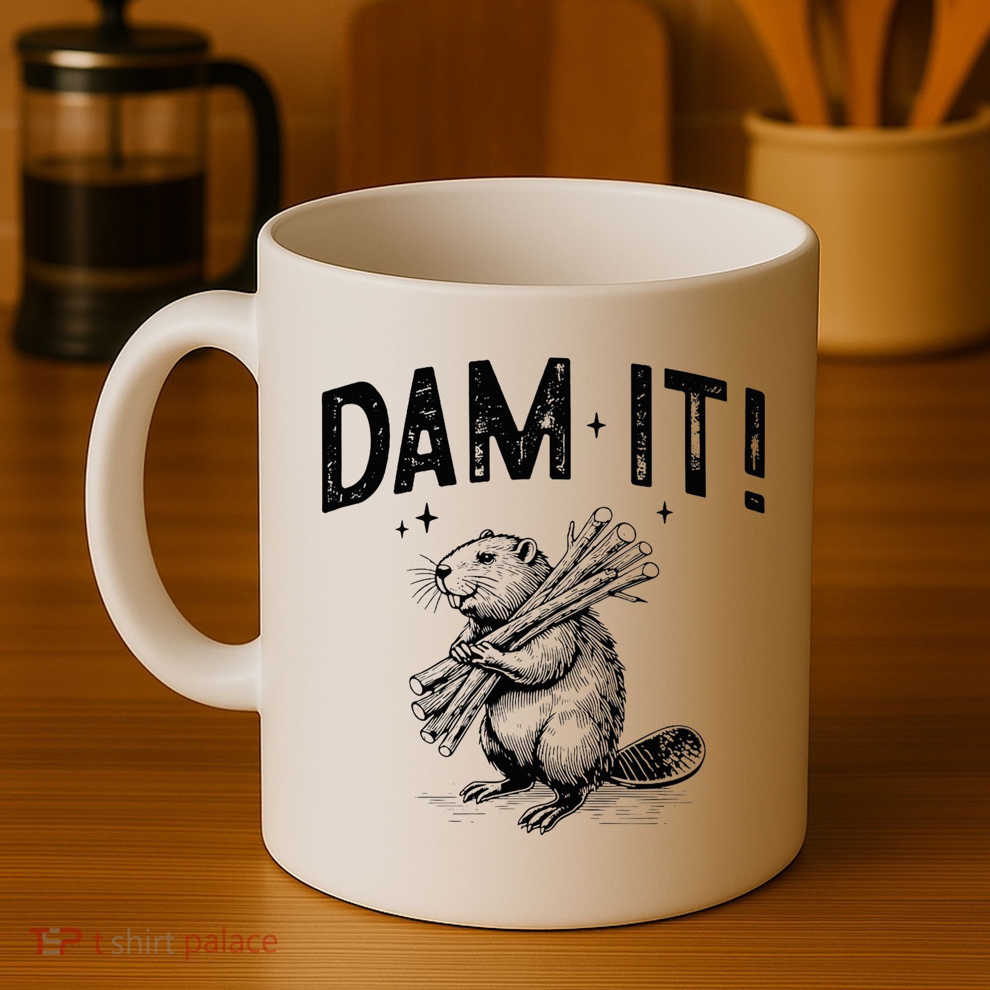 Funny Animal Beaver Dam It Coffee Mug