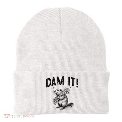 Funny Animal Beaver Dam It Beanie