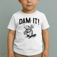Funny Animal Beaver Dam It Toddler T-Shirt thumb 2