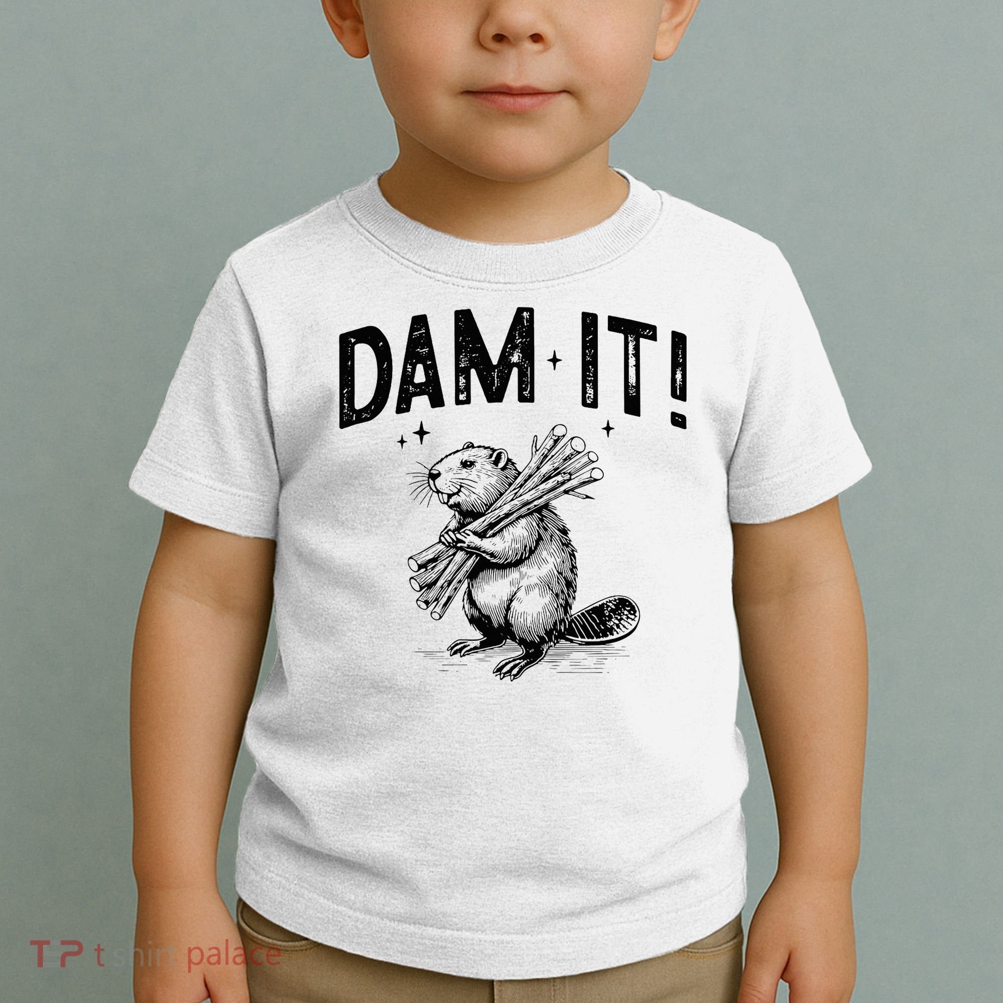 Funny Animal Beaver Dam It Toddler T-Shirt