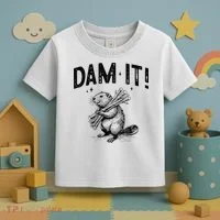Funny Animal Beaver Dam It Toddler T-Shirt thumb 3
