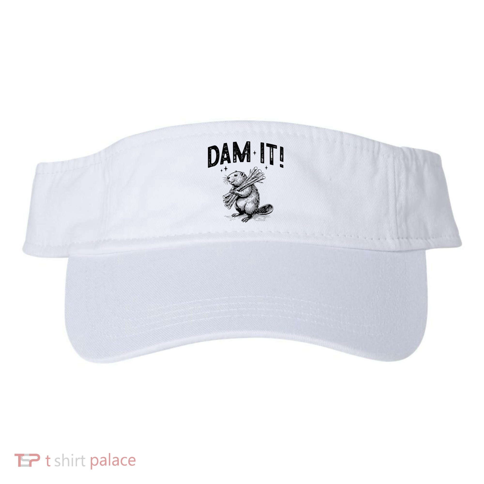 Funny Animal Beaver Dam It Visor
