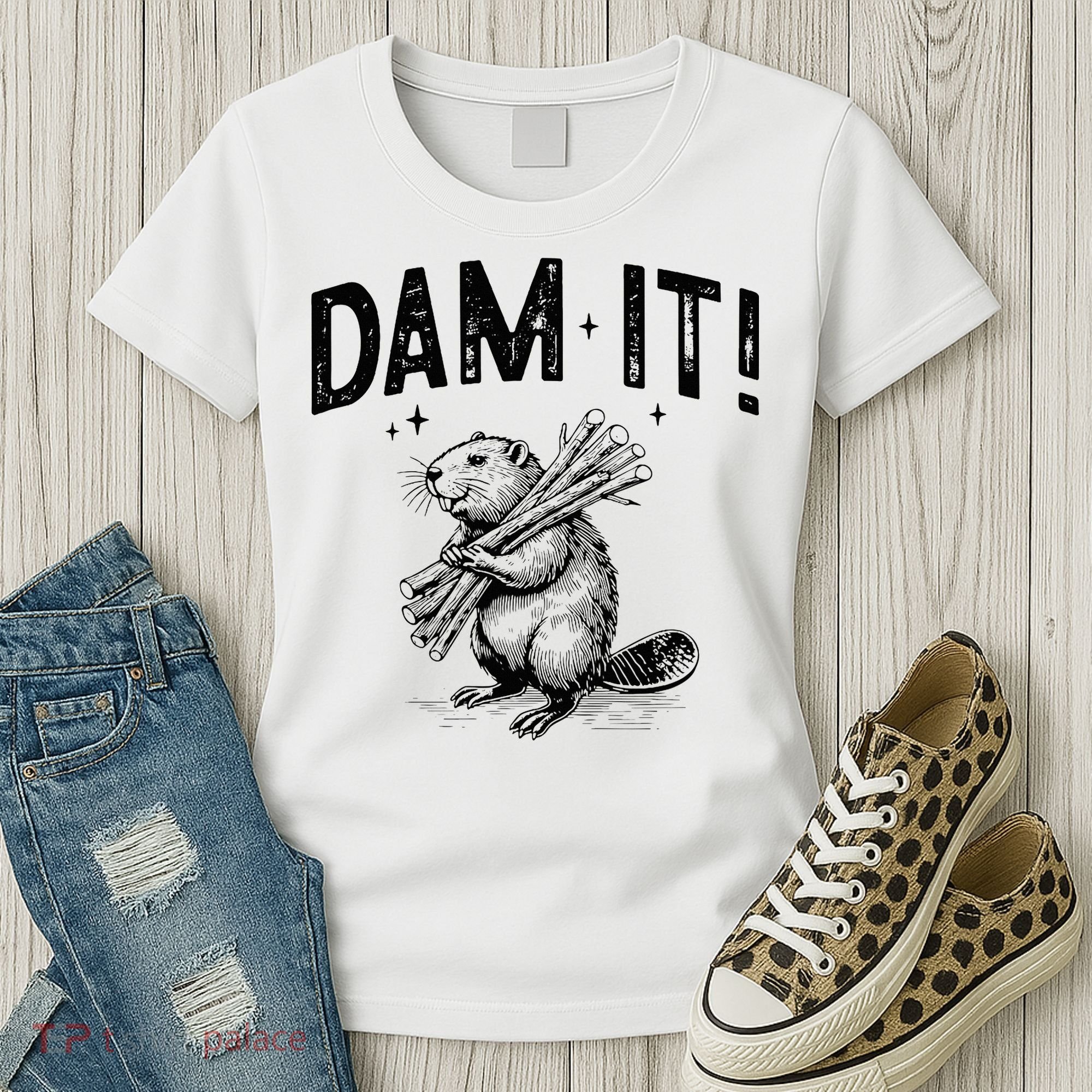 Funny Animal Beaver Dam It Women's T-Shirt