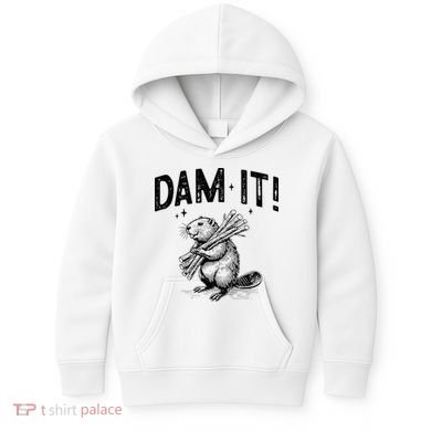 Funny Animal Beaver Dam It Kids Hoodie