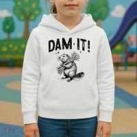 Funny Animal Beaver Dam It Kids Hoodie thumb 3