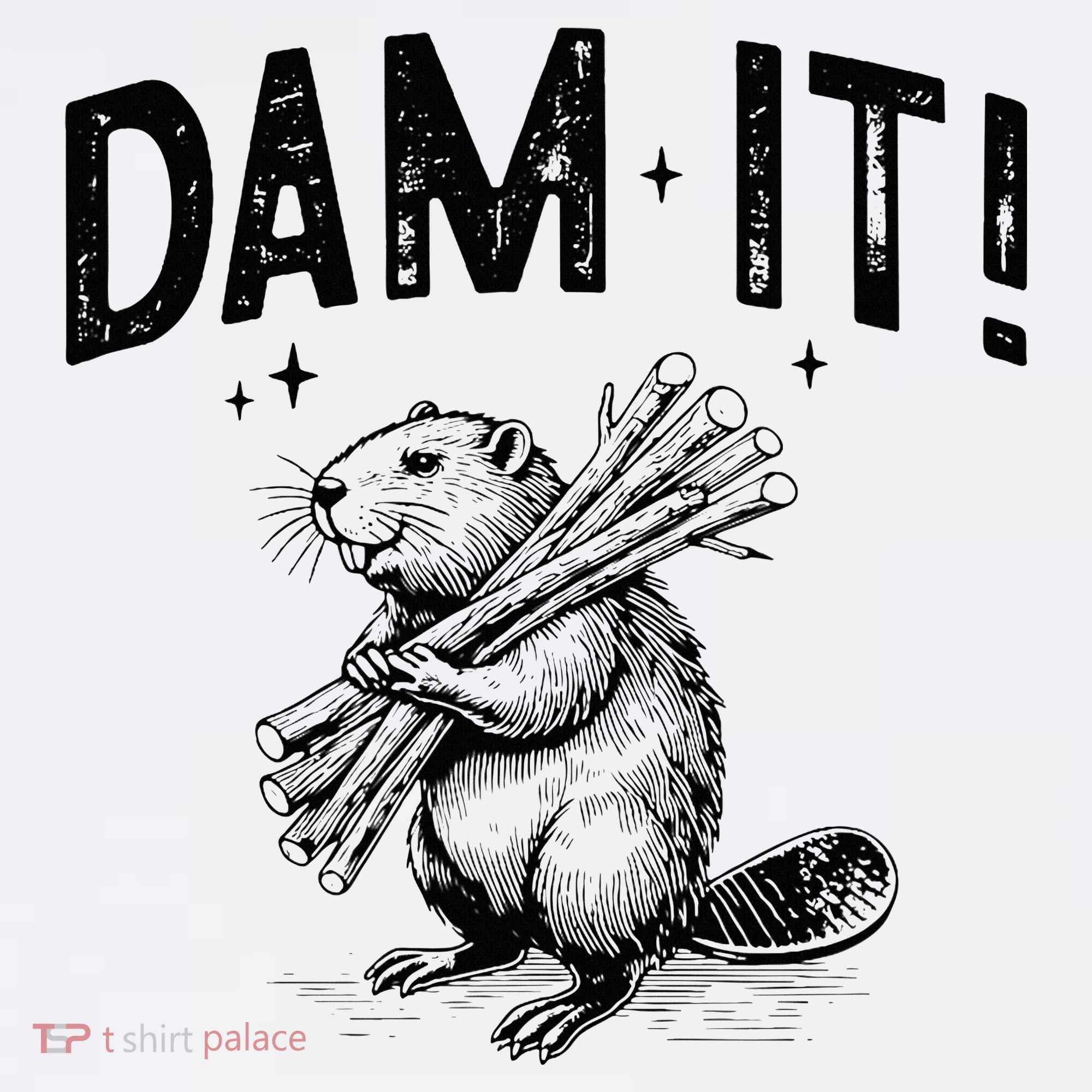 Funny Animal Beaver Dam It Kids T-Shirt