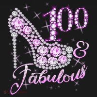 Fabulous & 100 Sparkly Shiny Heel 100th Birthday Doggie Tank thumb 4