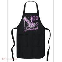 Fabulous & 100 Sparkly Shiny Heel 100th Birthday Apron thumb 0