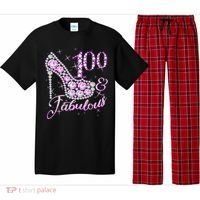 Fabulous & 100 Sparkly Shiny Heel 100th Birthday Pajama Set thumb 0
