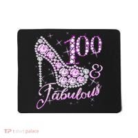 Fabulous & 100 Sparkly Shiny Heel 100th Birthday Mousepad thumb 0