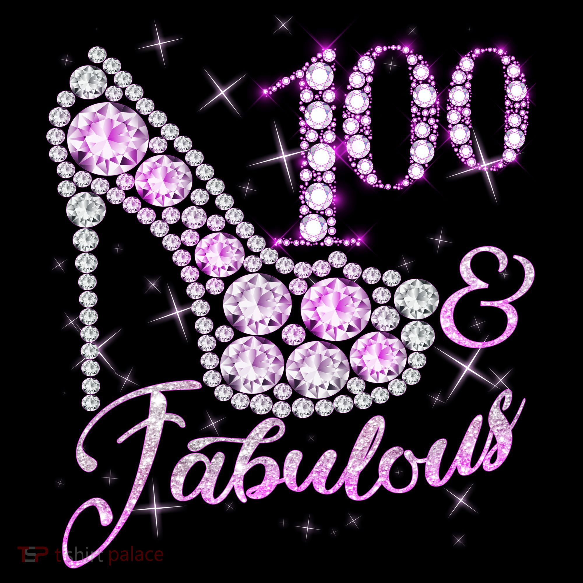 Fabulous & 100 Sparkly Shiny Heel 100th Birthday Mousepad