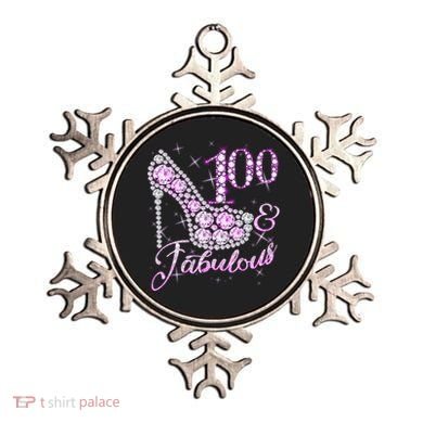Fabulous & 100 Sparkly Shiny Heel 100th Birthday Ornament