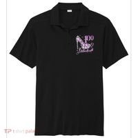 Fabulous & 100 Sparkly Shiny Heel 100th Birthday Sport-Tek Posi-UV Pro Polo thumb 0