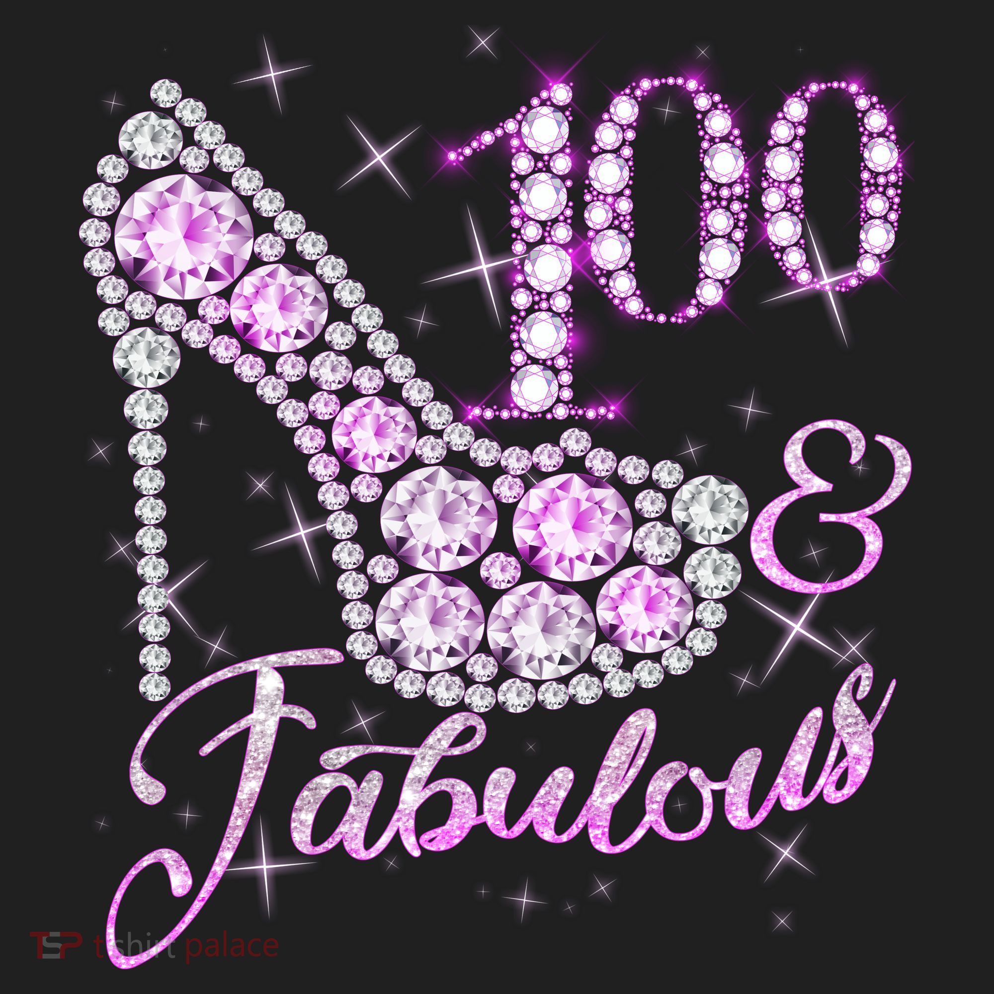 Fabulous & 100 Sparkly Shiny Heel 100th Birthday Hat