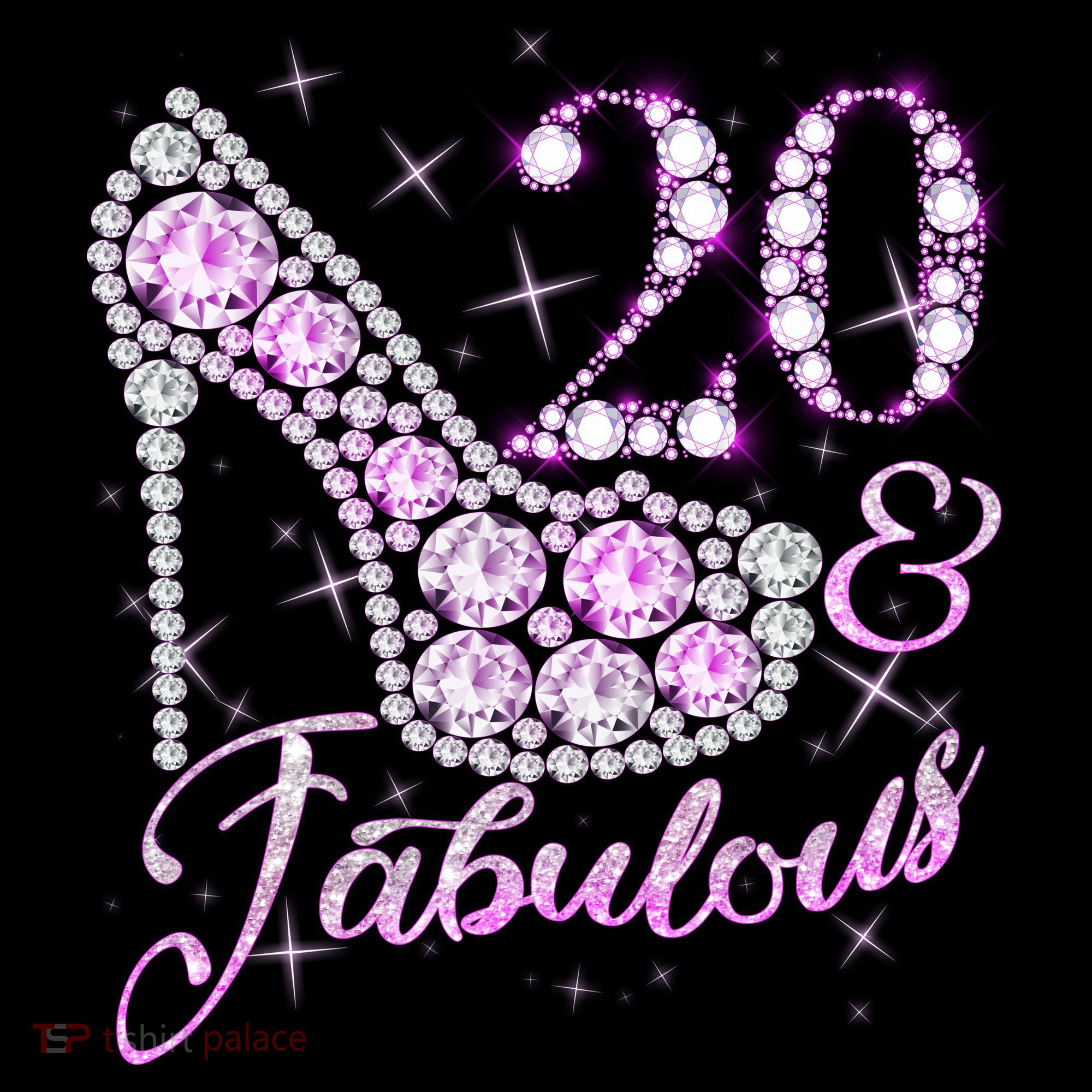 Fabulous & 20 Sparkly Shiny Heel 20th Birthday Long Sleeve Shirt