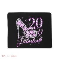 Fabulous & 20 Sparkly Shiny Heel 20th Birthday Mousepad thumb 0