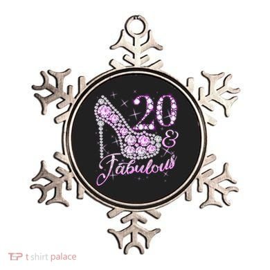 Fabulous & 20 Sparkly Shiny Heel 20th Birthday Ornament