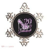 Fabulous & 20 Sparkly Shiny Heel 20th Birthday Ornament thumb 0